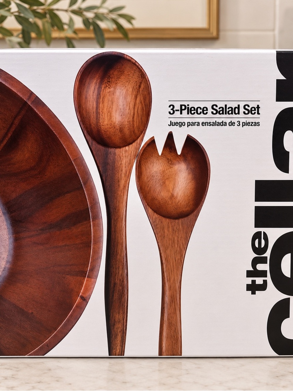 The Cellar Macy’s 3-Piece Acacia Wood Salad Serving Set – 12” Bowl & Servers